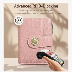 Pink RFID-Blocking Wallet